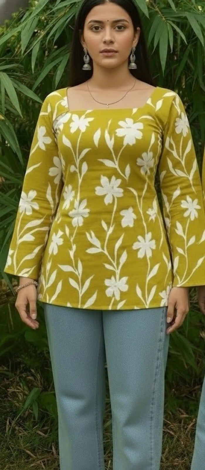 Pink Floral Printed Lace-Up Office Wear Top